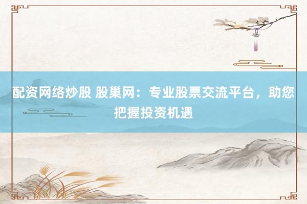 配资网络炒股 股巢网：专业股票交流平台，助您把握投资机遇