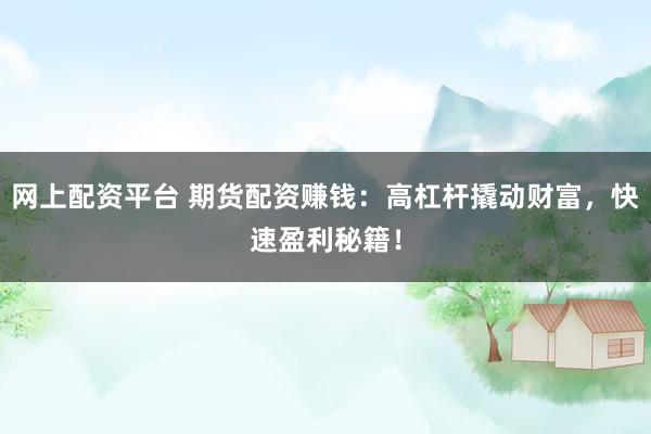 网上配资平台 期货配资赚钱:高杠杆撬动财富,快速盈利秘籍!