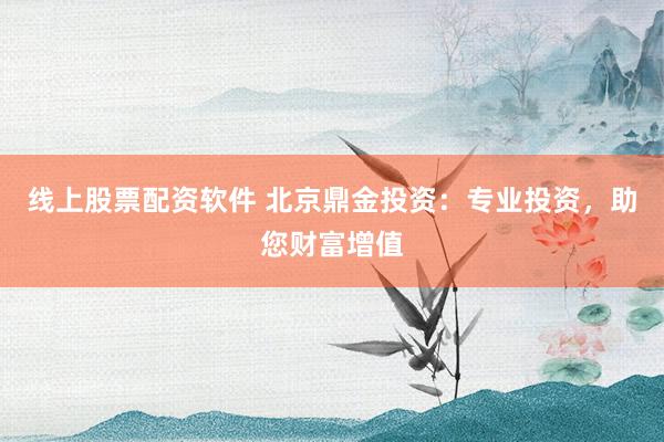 线上股票配资软件 北京鼎金投资:专业投资,助您财富增值