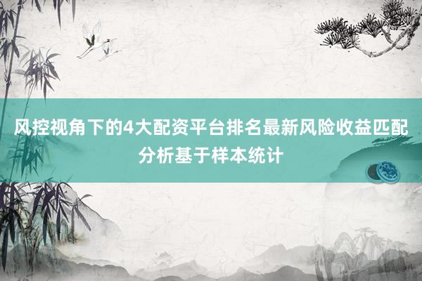 风控视角下的4大配资平台排名最新风险收益匹配分析基于样本统计