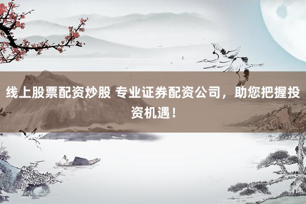 线上股票配资炒股 专业证券配资公司，助您把握投资机遇！