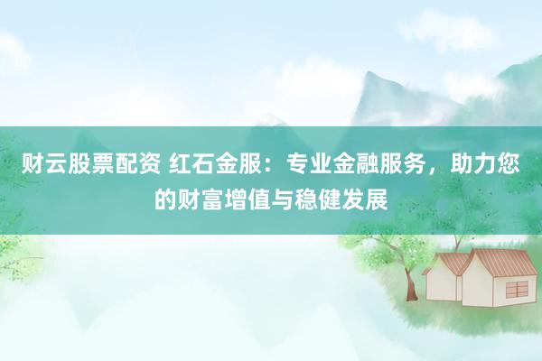 财云股票配资 红石金服：专业金融服务，助力您的财富增值与稳健发展